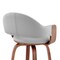 Armen Living Daxton 26" Gray Faux Leather and Walnut Wood Bar Stool LCDXBAWAGR26 - alternate 2